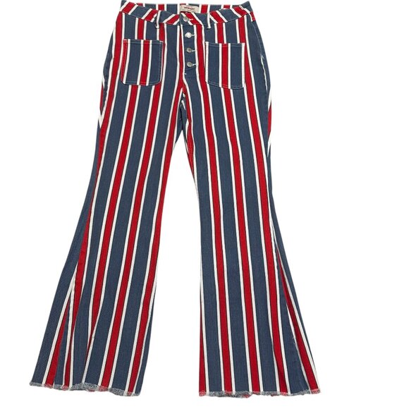 Wrangler Red White and Blue High Rise, Flare, Button Fly Denim Jeans - Picture 1 of 14